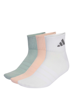 adidas Essential Cushioned Sportswear Ankle Socks, Pack of 3, Pink, Pink