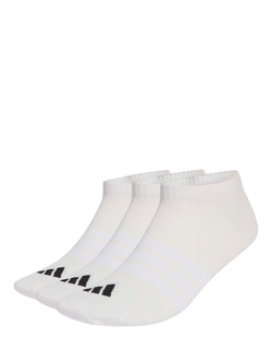 adidas Thin & Light Essentials Low Cut Socks, Pack of 3, White, White