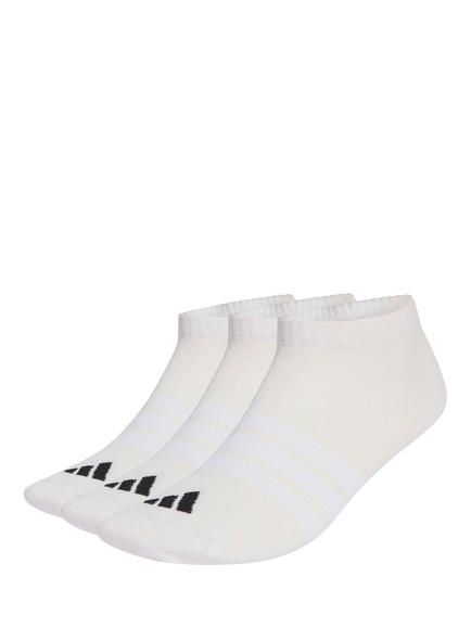 adidas Thin & Light Essentials Low Cut Socks, Pack of 3, White, White