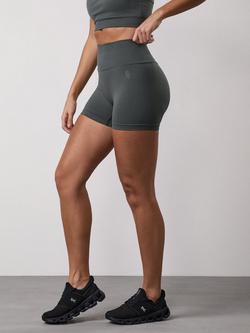 Gym King High Rise Cycle Shorts, Green Smoke