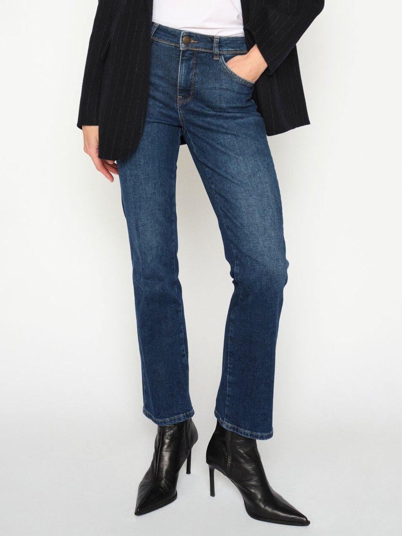 Product image 1 of 6, which shows MOS MOSH Ashley Otto Flared Jeans, Mid Blue, 32R