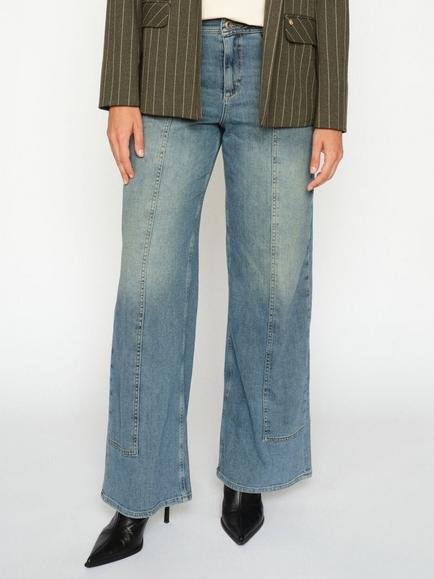 MOS MOSH Dara Remy Wide Leg Jeans, Blue, Blue