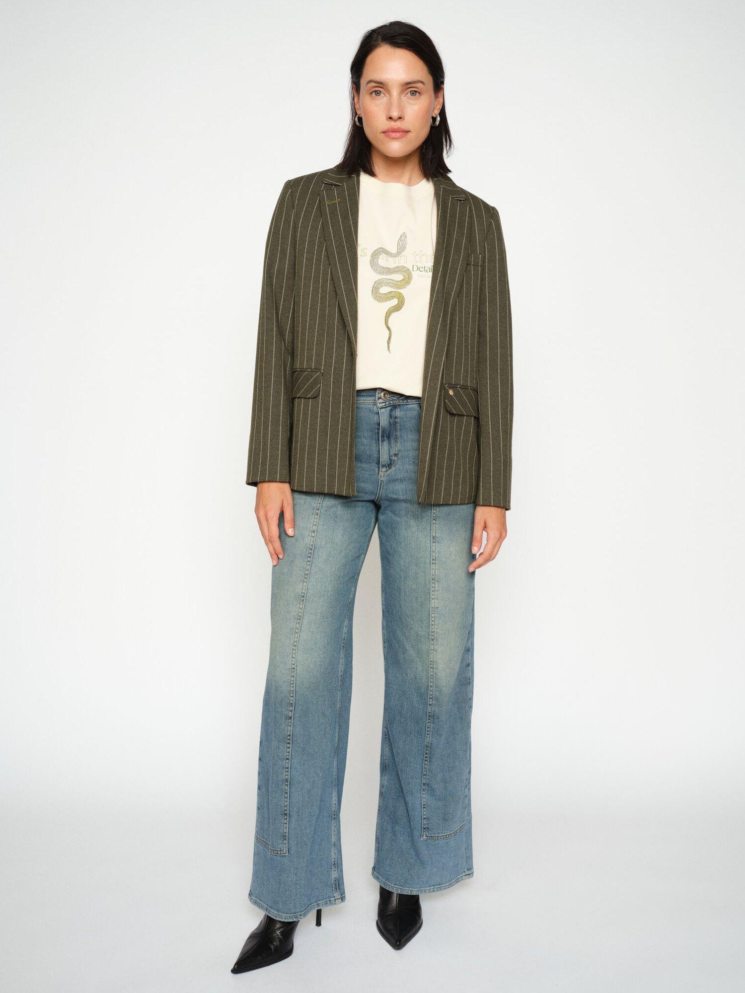 Product image 3 of 5, which shows MOS MOSH Dara Remy Wide Leg Jeans, Blue, 31R