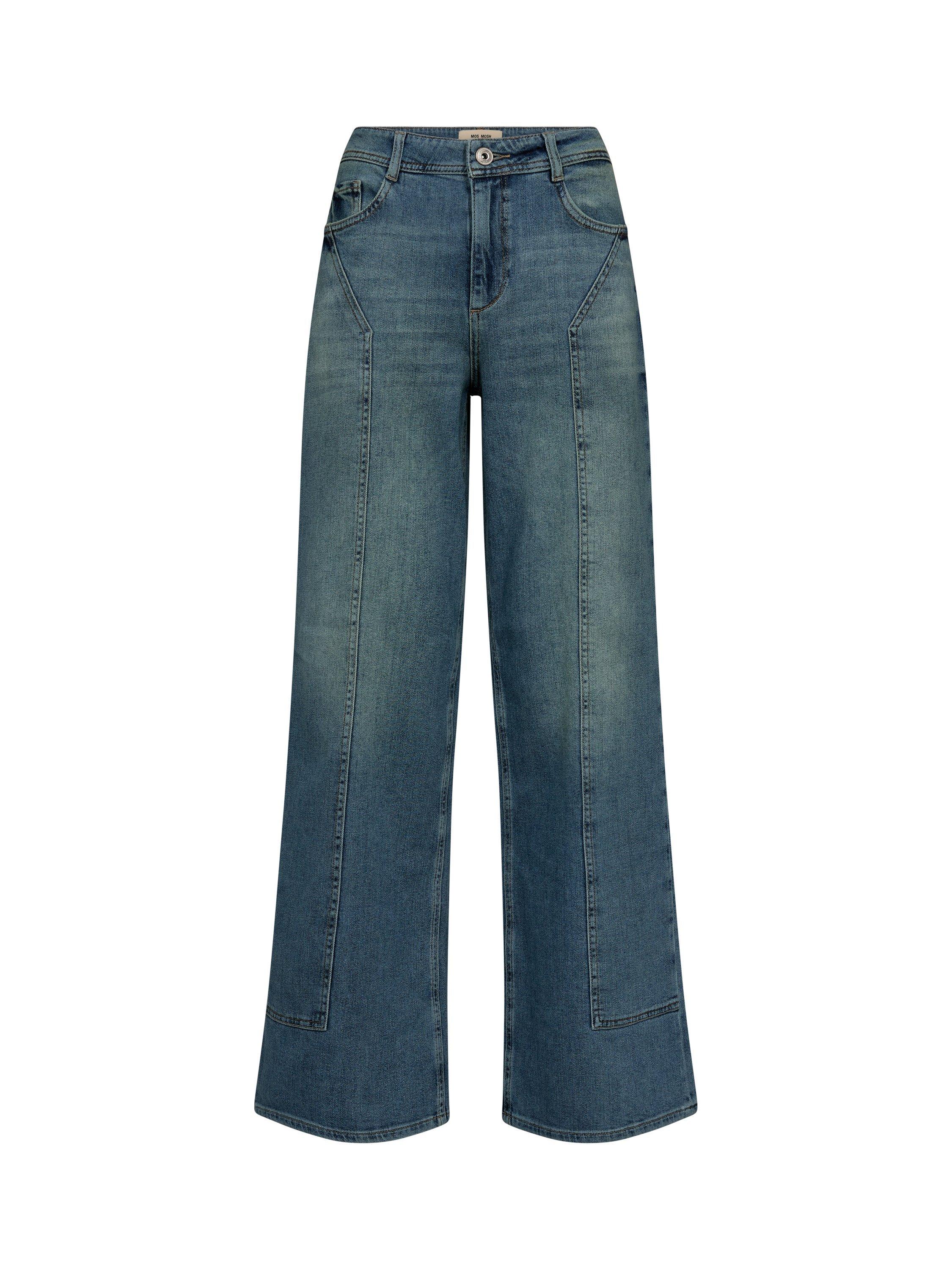 Product image 4 of 5, which shows MOS MOSH Dara Remy Wide Leg Jeans, Blue, 31R