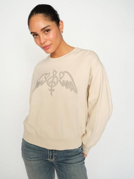 MOS MOSH Jaylin Embellished Jumper, Summer Sand, Summer Sand