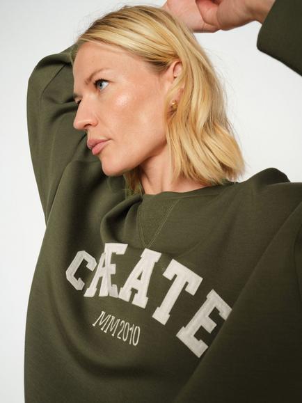 MOS MOSH Create College Jacket, Olive Night - view 2, Olive Night