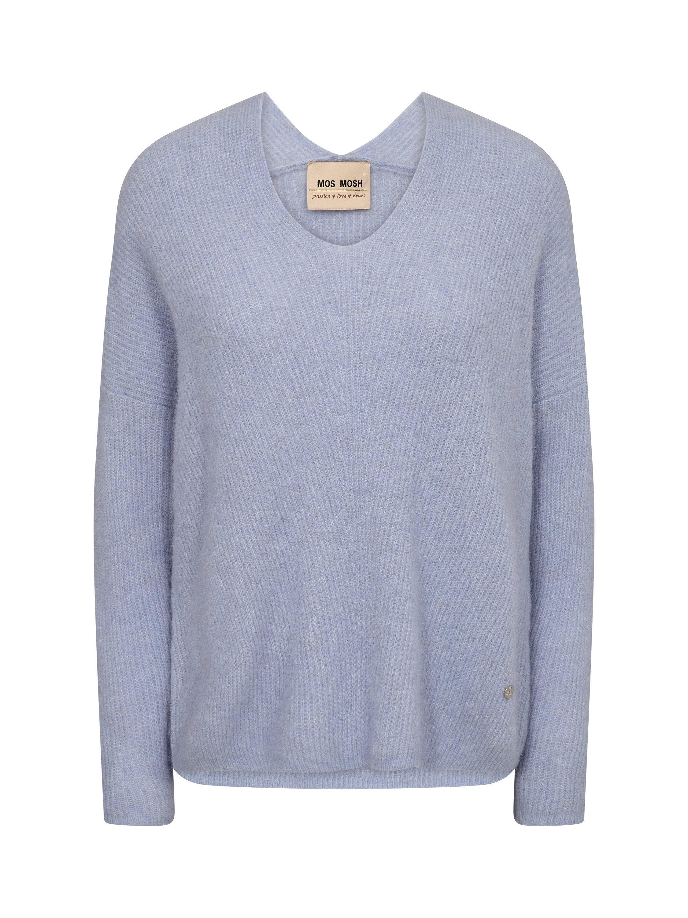Product image 1 of 2, which shows MOS MOSH Thora V-Neck Wool Rich Jumper, Eventide, XL