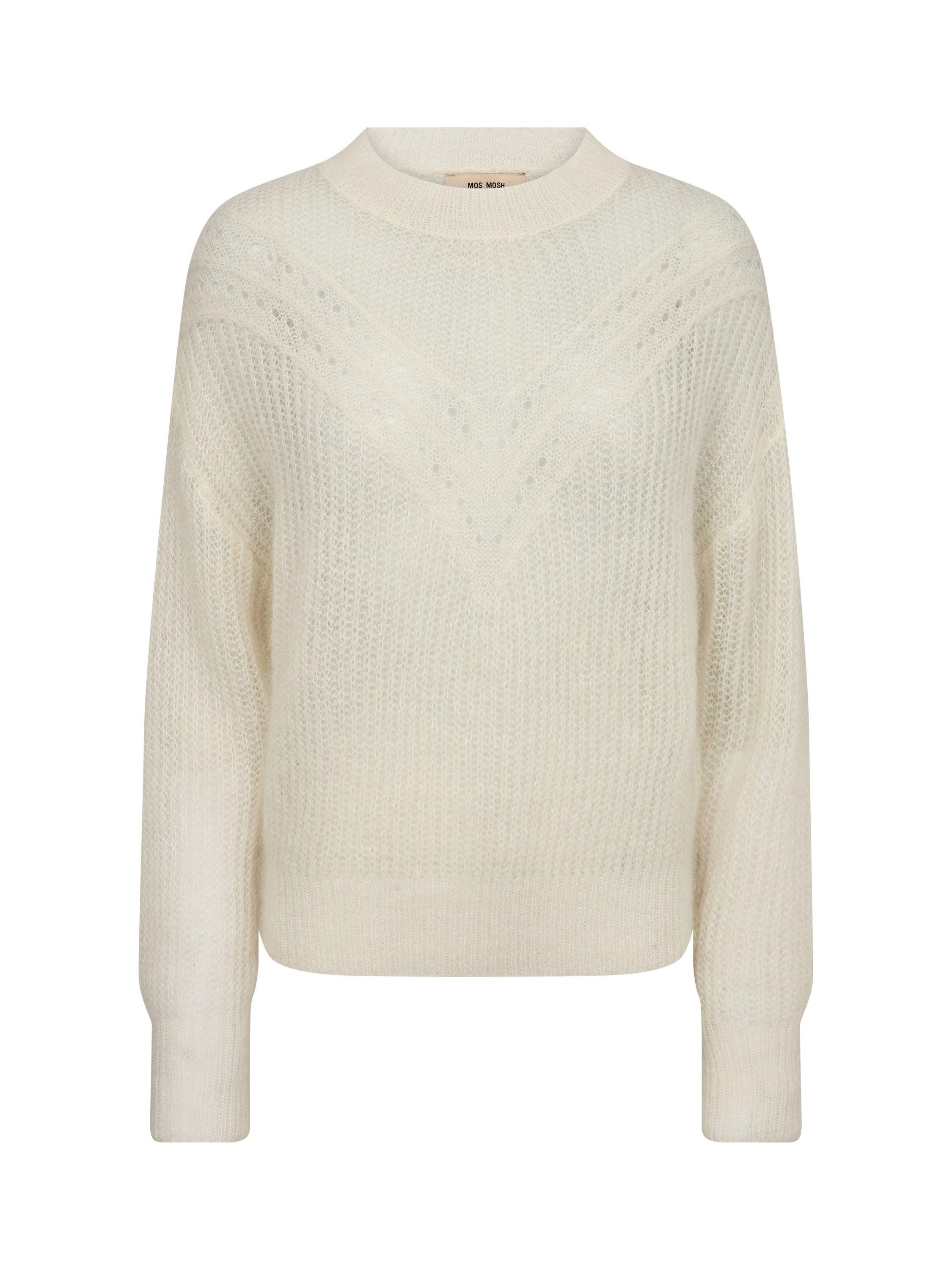 Product image 3 of 4, which shows MOS MOSH Textured Wool Rich Jumper, Ecru, XL