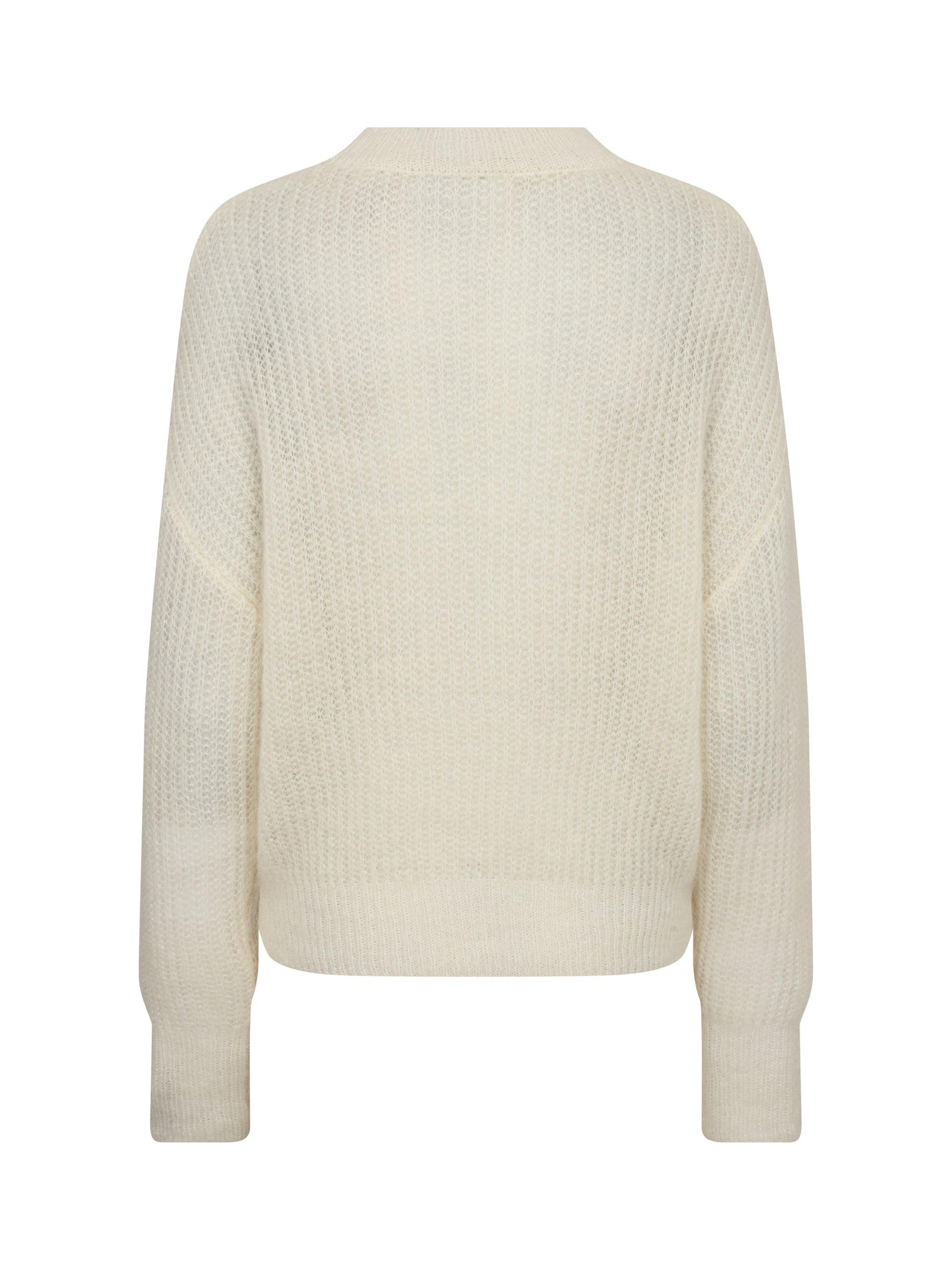 Product image 4 of 4, which shows MOS MOSH Textured Wool Rich Jumper, Ecru, XL
