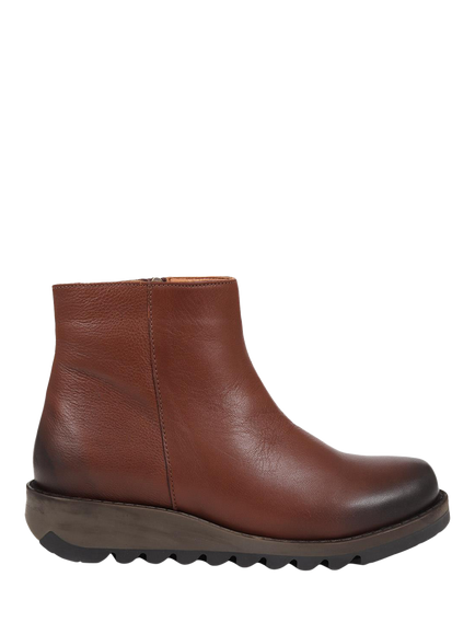 Jones Bootmaker Mariane Leather Wedge Ankle Boots, Brown
