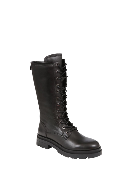 Jones Bootmaker Mika Leather Lace-Up Ankle Boots, Black - view 2, Black