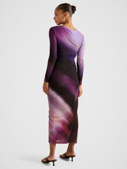 Forever New Stephanie Long Sleeve Midi Dress, Multi - view 2, Multi