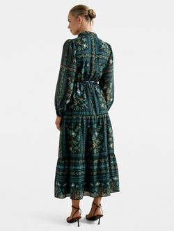 Forever New Tara Printed Midi Dress, Green Bellview - view 2, Green Bellview