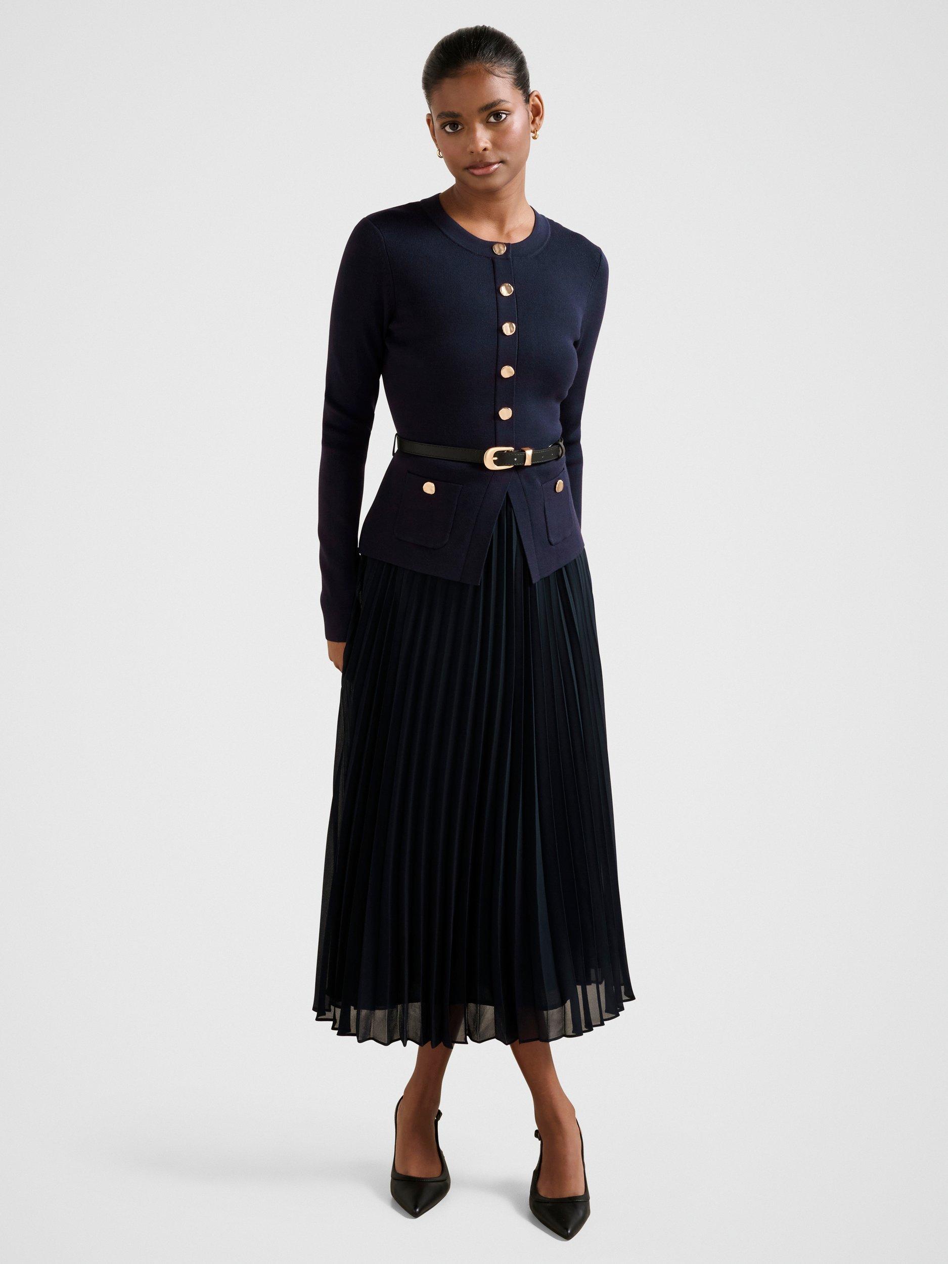 Forever New Petite Daphne Midi Dress, Navy