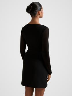 Forever New Petite Isadora 2-in-1 Tailored Mini Dress, Black - view 2, Black