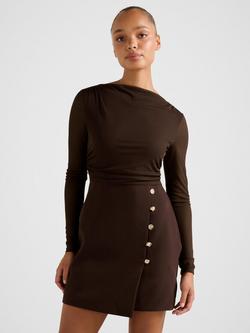 Forever New Isadora Tailored Mini Dress, Chocolate, Chocolate