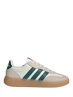 adidas Barreda Lace Up Trainers, Off White/Green, Off White/Green