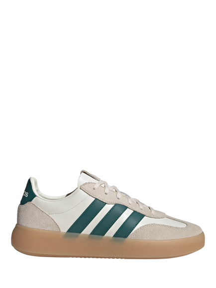 adidas Barreda Lace Up Trainers, Off White/Green, Off White/Green