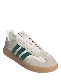 adidas Barreda Lace Up Trainers, Off White/Green - view 2, Off White/Green
