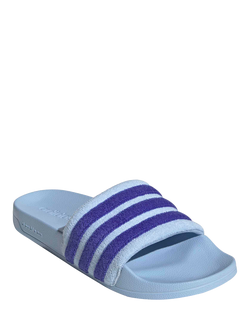 adidas Adilette Noshower Slider Sandals, Blue - view 2, Blue