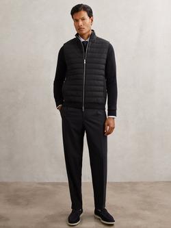 Reiss Newford Puffer Gilet - view 2, Navy
