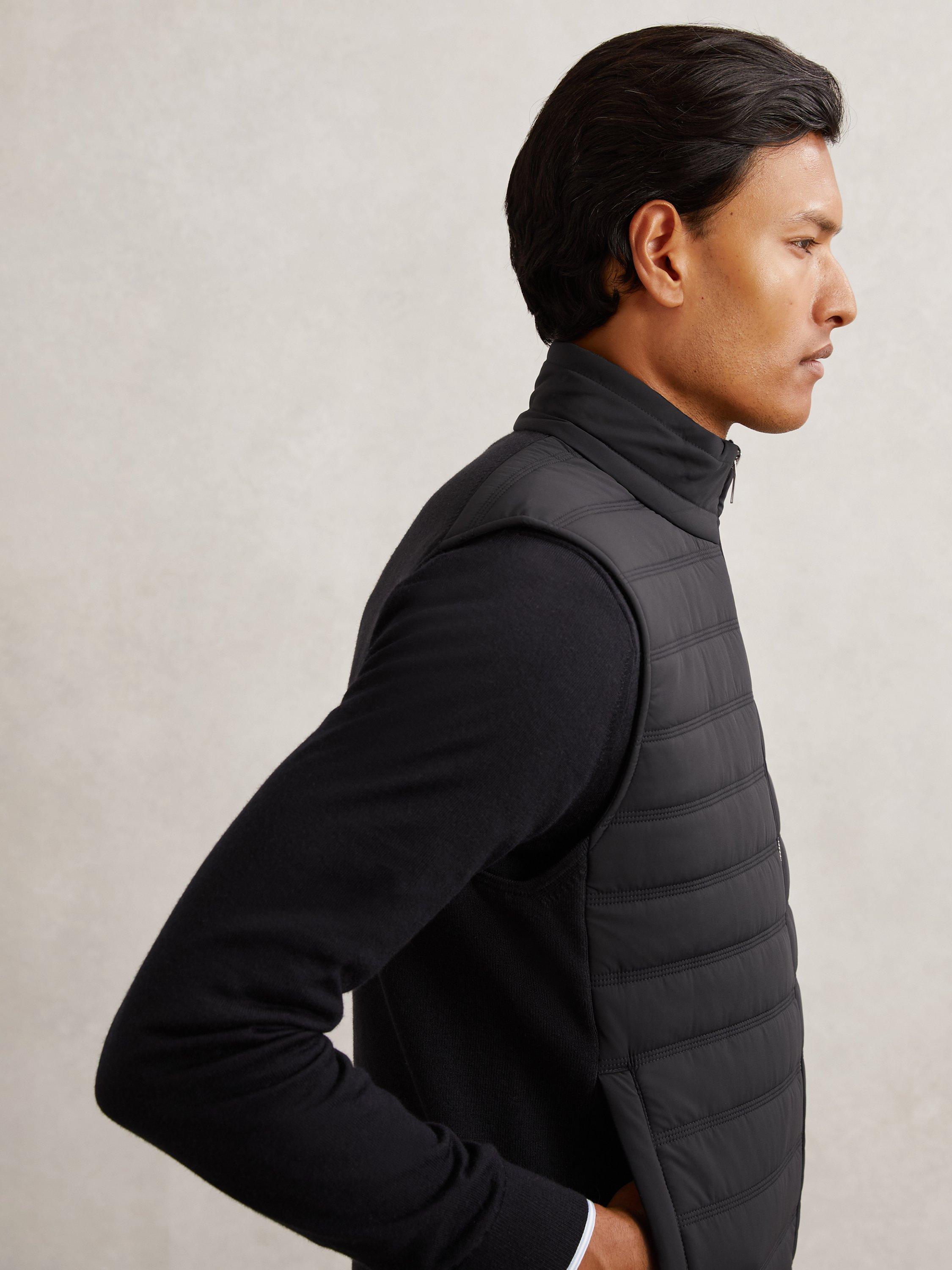 Product image 5 of 5, which shows Reiss Newford Puffer Gilet, Navy, XS