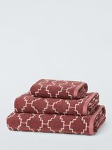 John Lewis Castillo Towels, Burnt Umber