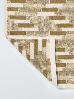 John Lewis Mitla Towels - view 2, Bronze Green