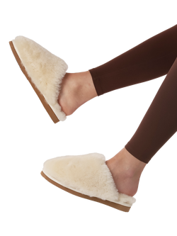 Jones Bootmaker Freesia Sheepskin Slippers - view 2, Cream