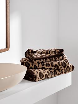John Lewis Leopard Print Towels, Natural - view 2, Natural