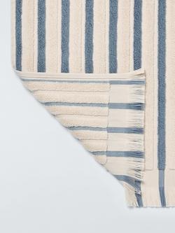 John Lewis Striped Fringed Towels - view 2, Thistle