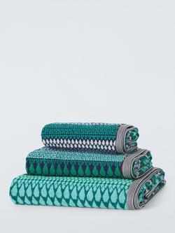 Margo Selby Olivia Towels, Blue/Multi, Blue Multi