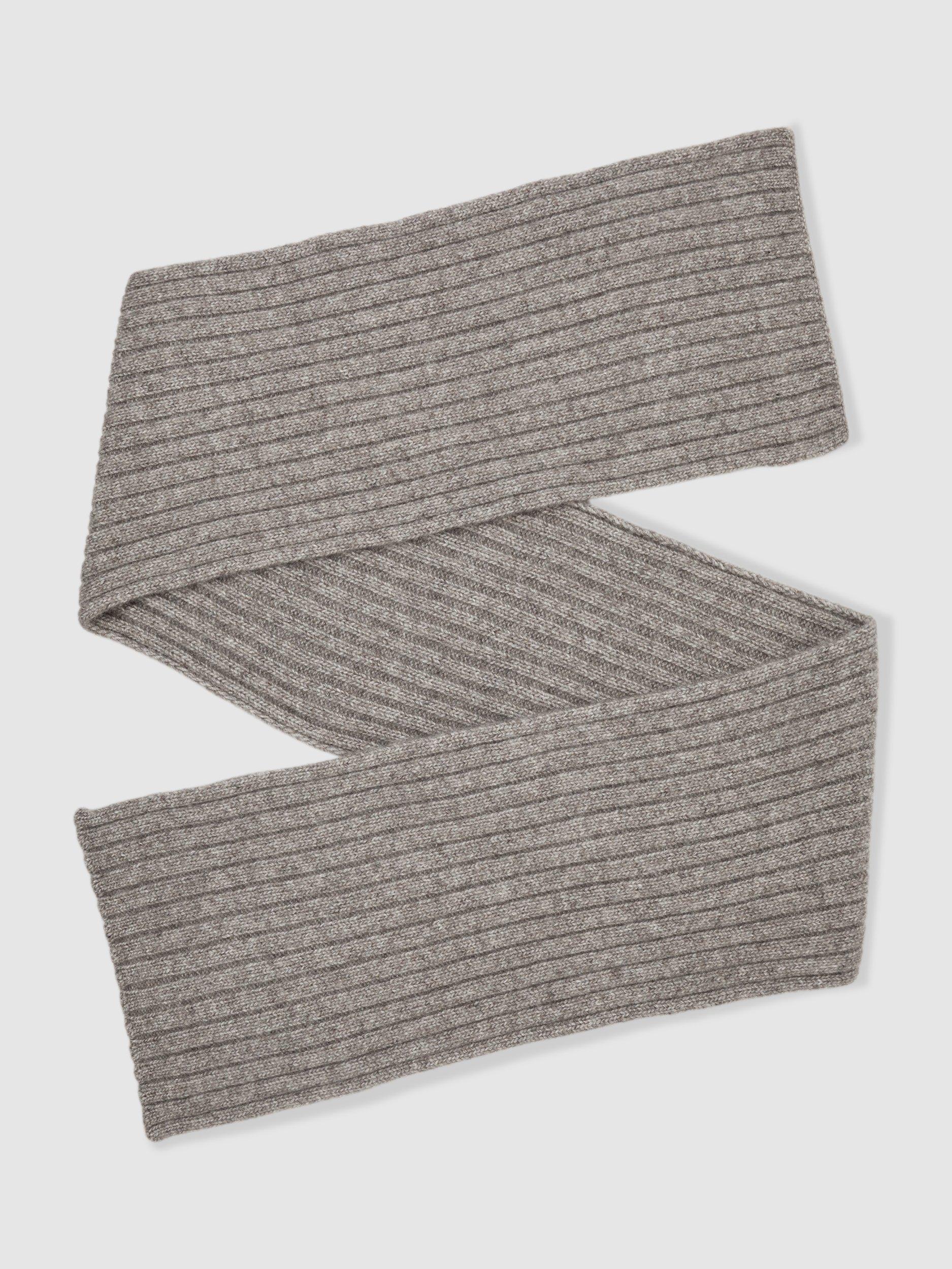 Product image 1 of 5, which shows Reiss Swinly Wool Blend Scarf, Oatmeal, One Size