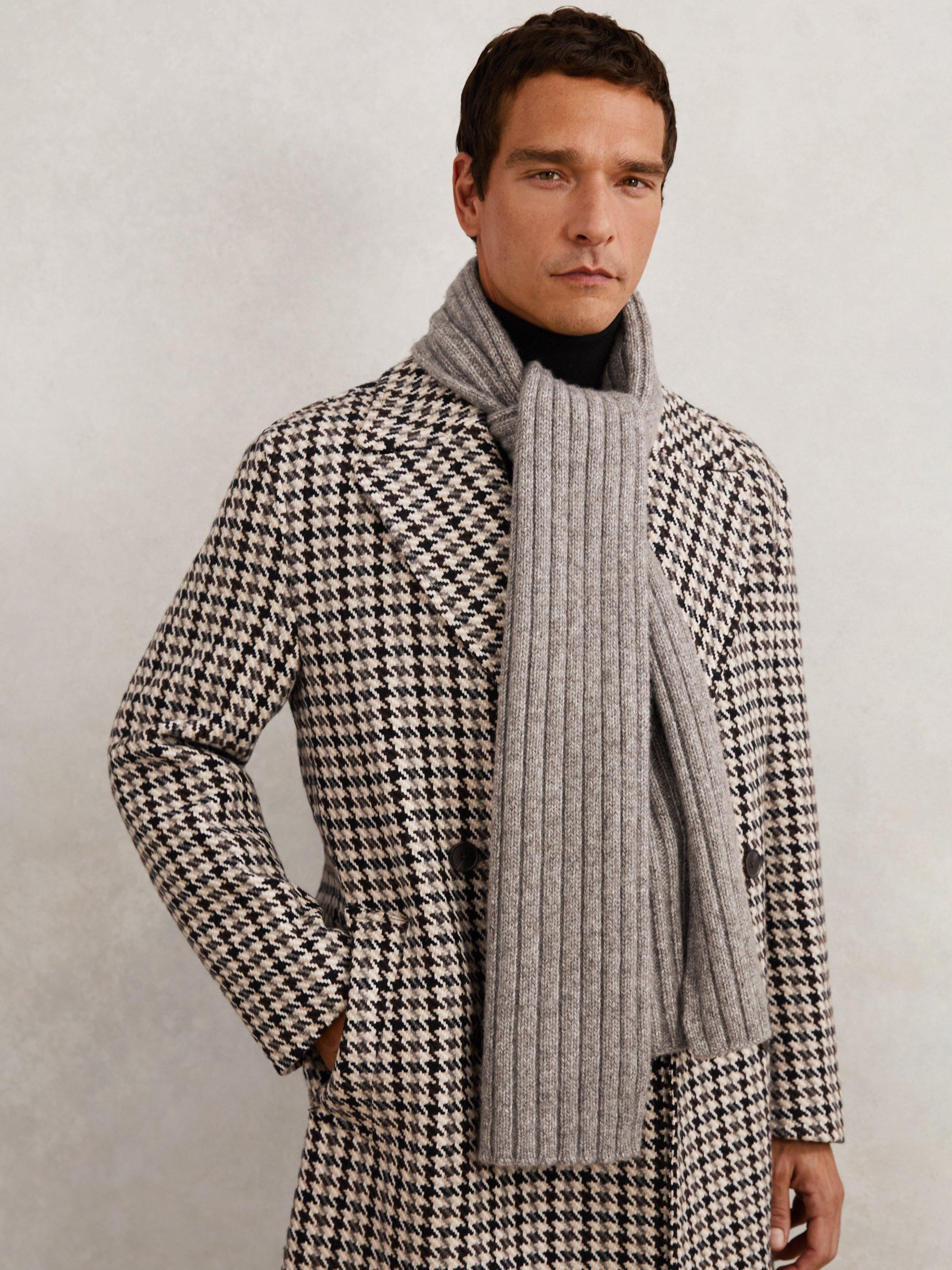 Product image 3 of 5, which shows Reiss Swinly Wool Blend Scarf, Oatmeal, One Size