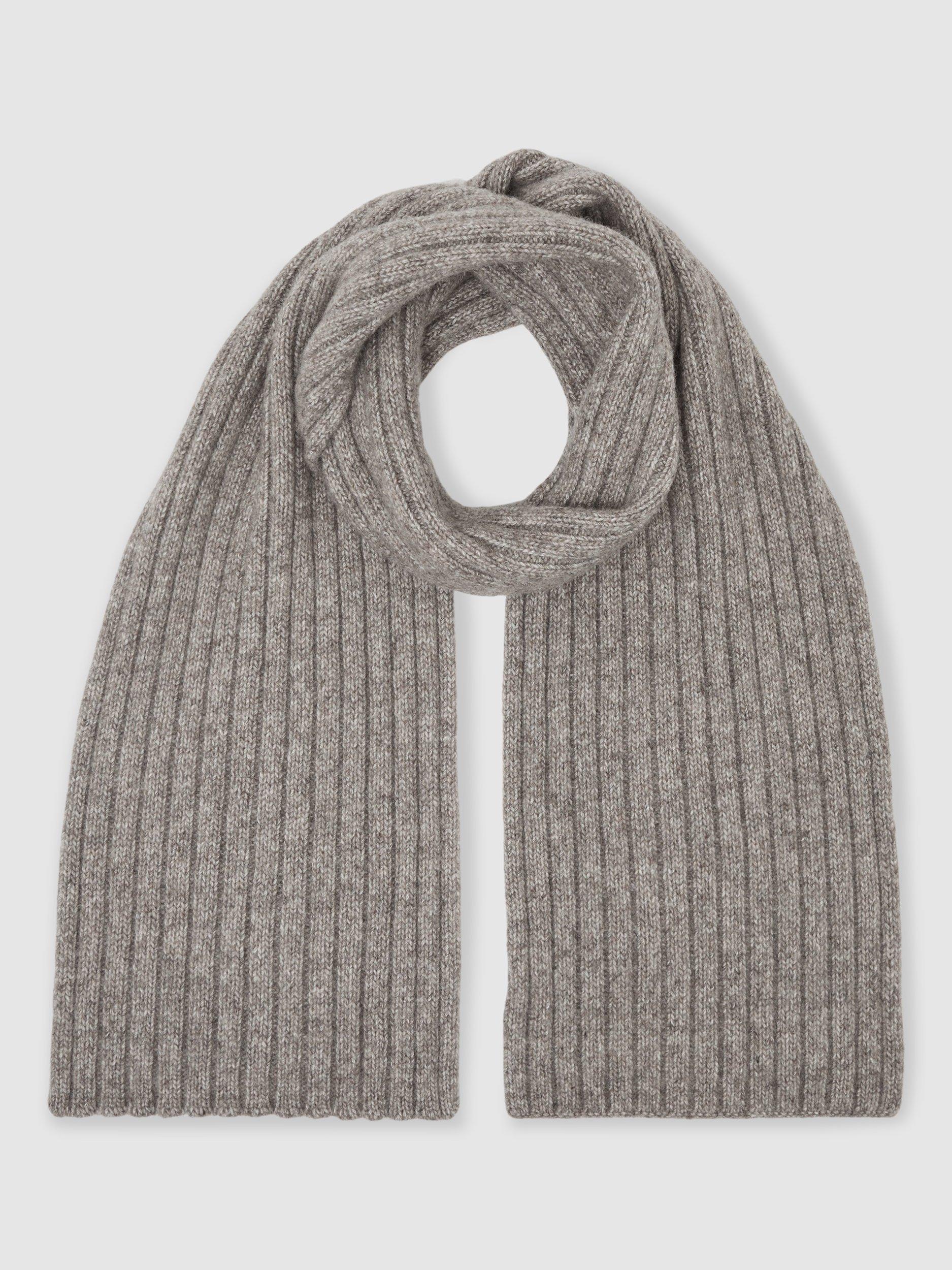 Product image 4 of 5, which shows Reiss Swinly Wool Blend Scarf, Oatmeal, One Size