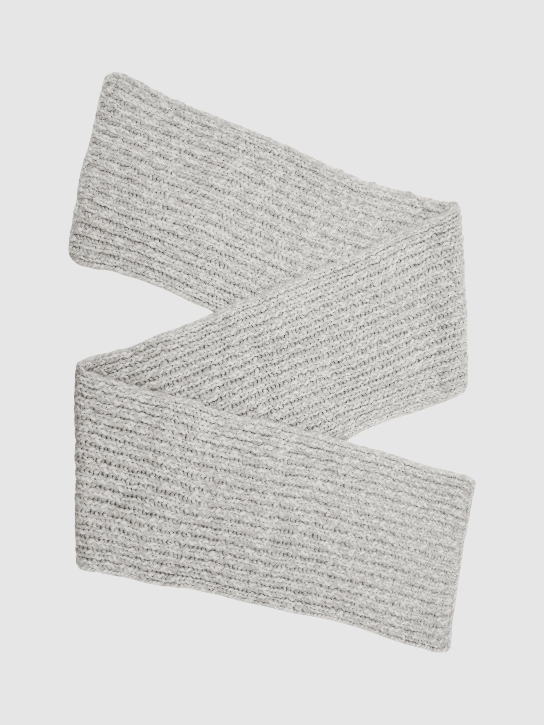 Product image 1 of 5, which shows Reiss Wesley Woolpack Wool Blend Scarf, Grey, One Size