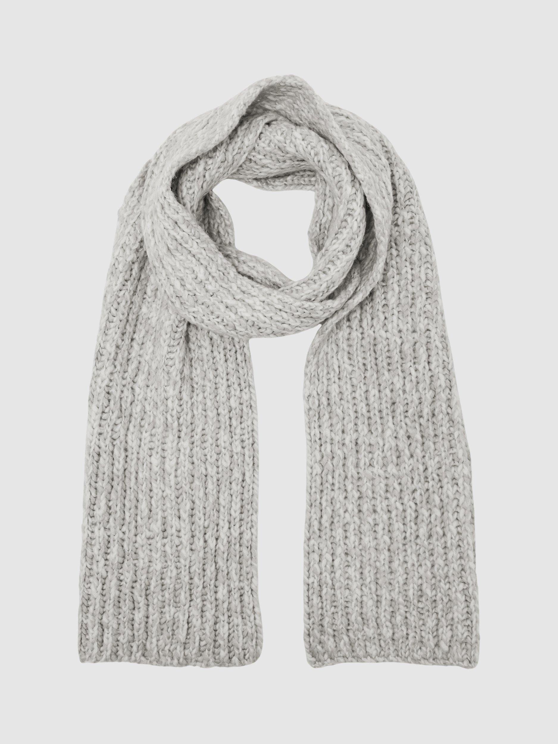 Product image 4 of 5, which shows Reiss Wesley Woolpack Wool Blend Scarf, Grey, One Size