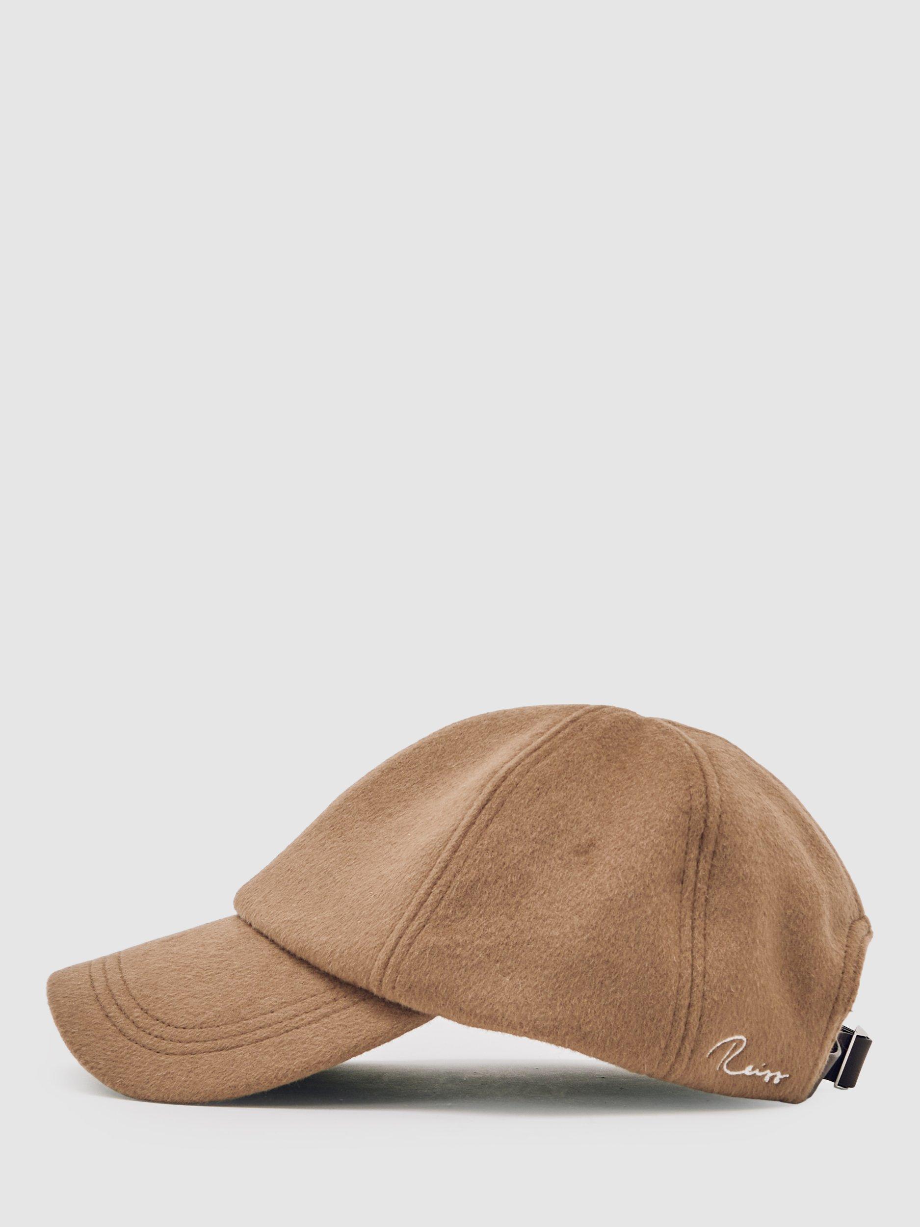Product image 4 of 5, which shows Reiss Sable Wool Blend Baseball Cap, Light Brown