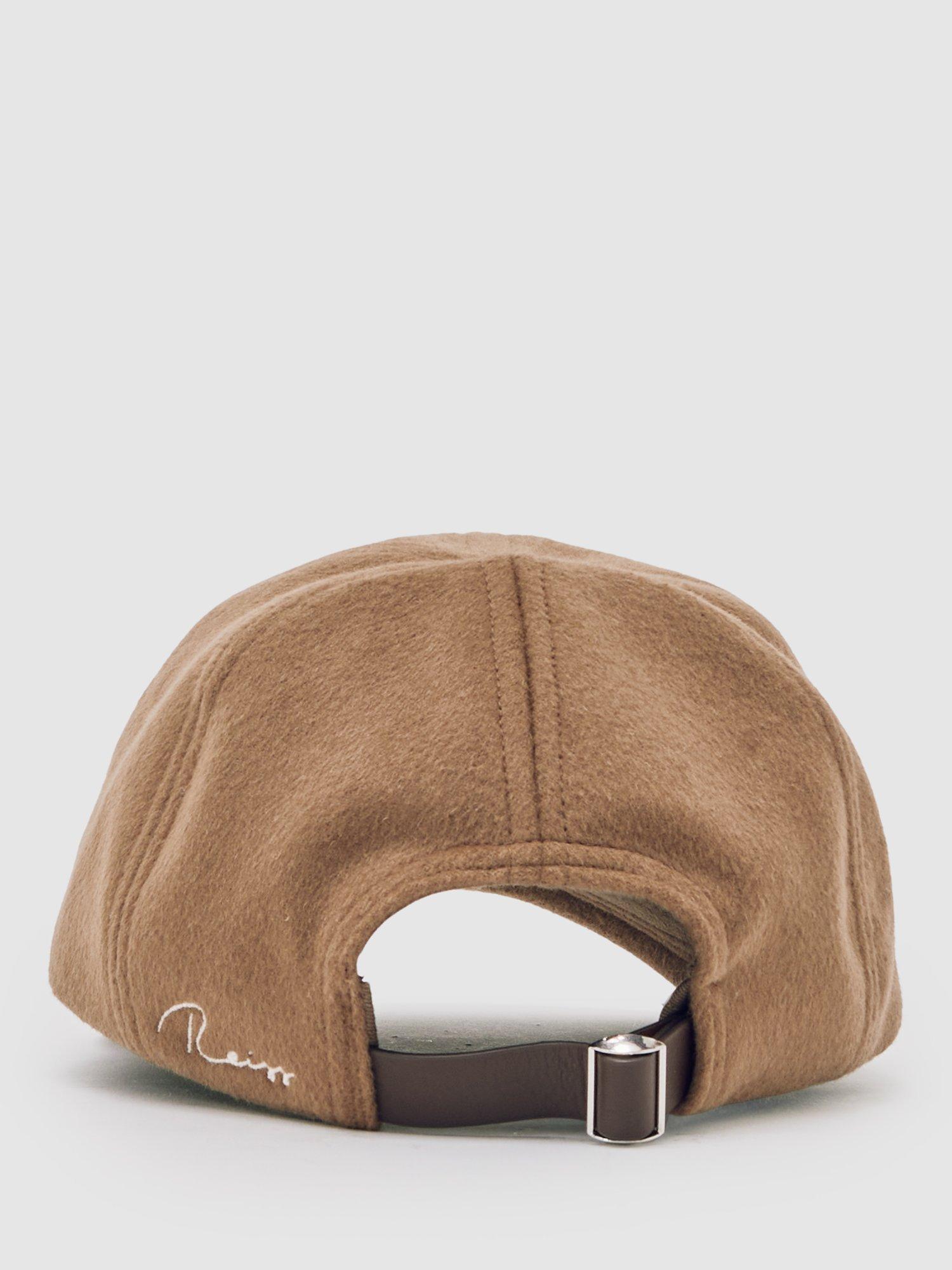 Product image 5 of 5, which shows Reiss Sable Wool Blend Baseball Cap, Light Brown