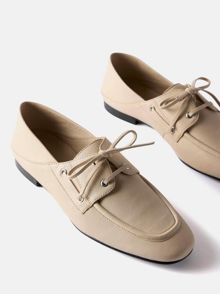 Mint Velvet Hallie Suede Deck Shoes - view 2, Natural Cream