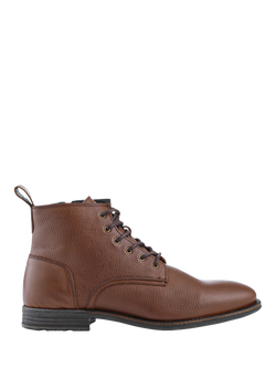 Jones Bootmaker Dalias Lace Up Leather Ankle Boots, Brown