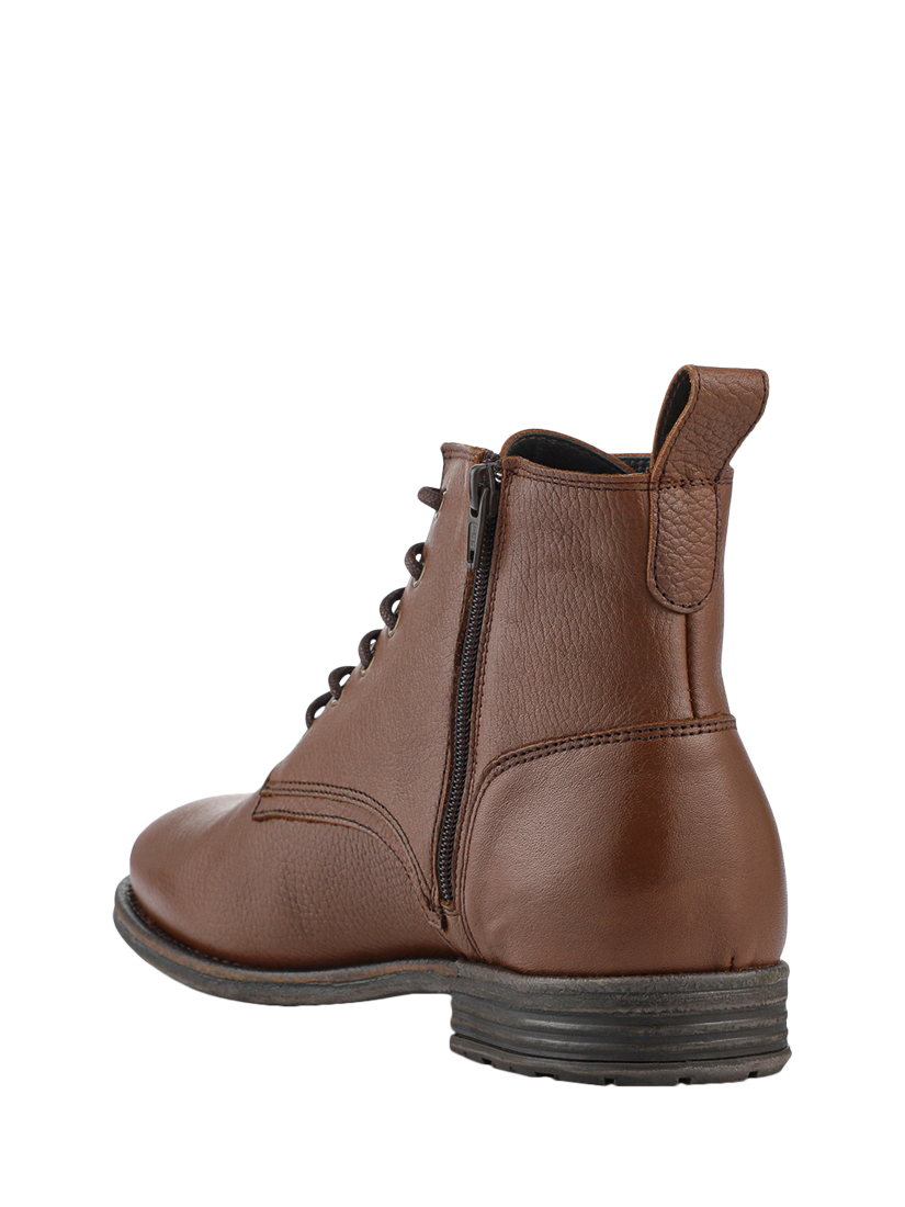 Product image 3 of 5, which shows Jones Bootmaker Dalias Lace Up Leather Ankle Boots, Brown, 5