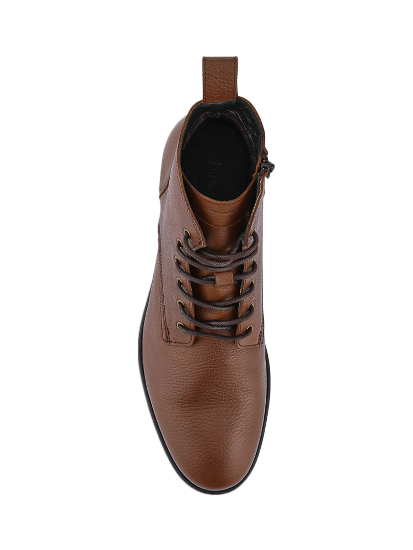 Product image 4 of 5, which shows Jones Bootmaker Dalias Lace Up Leather Ankle Boots, Brown, 5