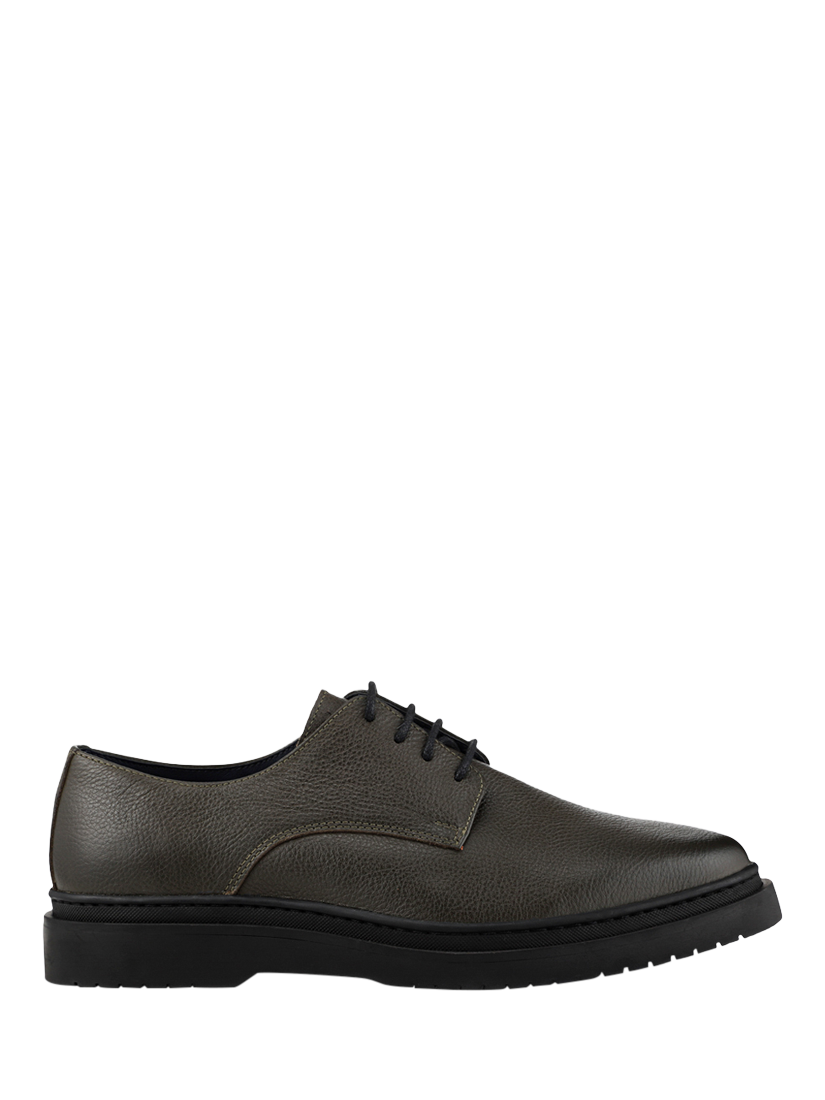 Product image 1 of 5, which shows Jones Bootmaker Jameson Leather Lace-Up Shoes, Khaki, 6