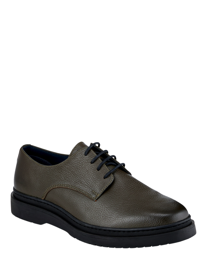 Product image 2 of 5, which shows Jones Bootmaker Jameson Leather Lace-Up Shoes, Khaki, 6