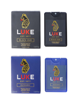 LUKE 1977 Pocket Spray Fragrance Black Oud and Oceanic Duo 2, 20ml, Black