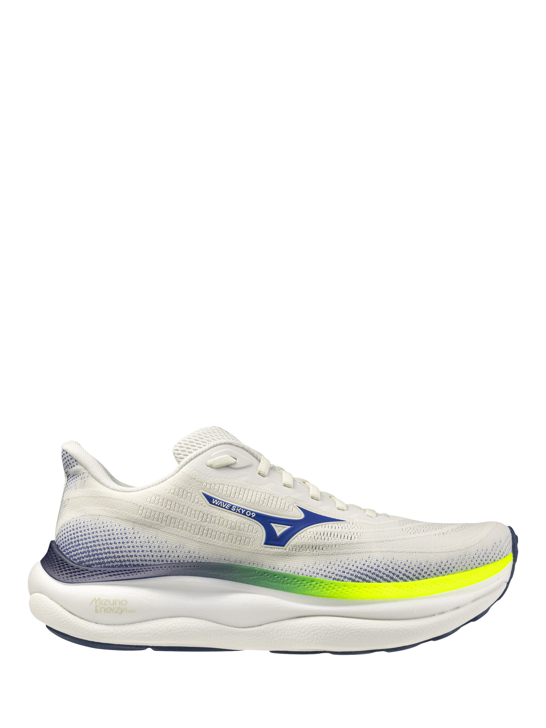 Product image 11 of 11, which shows Mizuno Wave Sky 9 Lace-Up Trainers , Snow White, 7