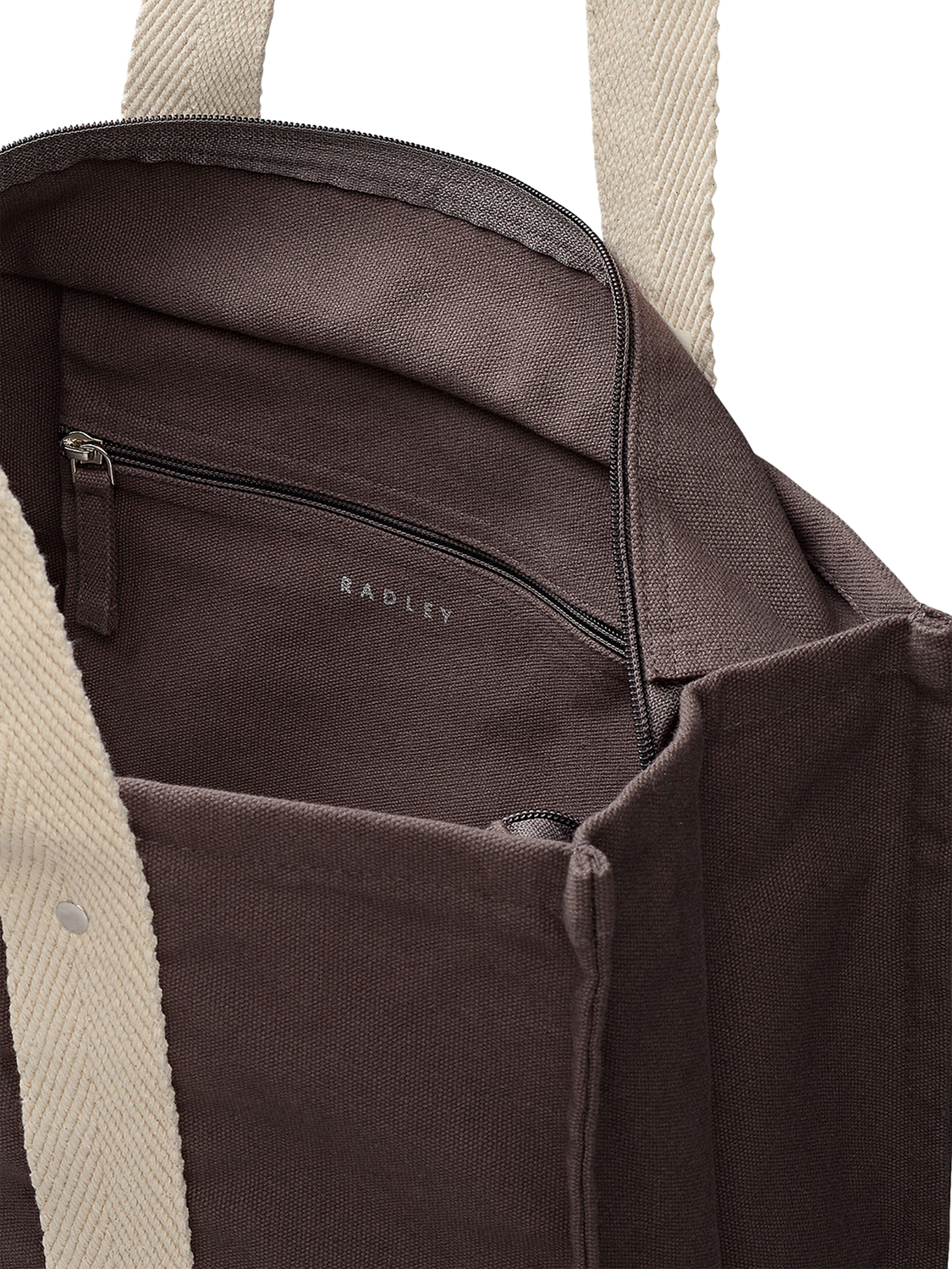 Product image 3 of 4, which shows Radley Bourdon Place Canvas Tote Bag, Coffee, One Size