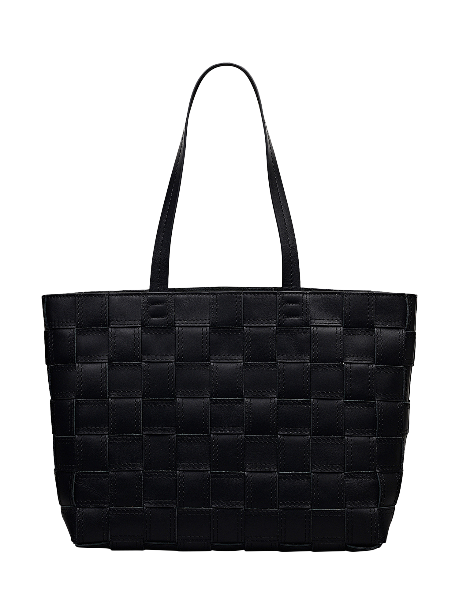 Product image 2 of 7, which shows Radley Abbey Woven Leather Bag, Black