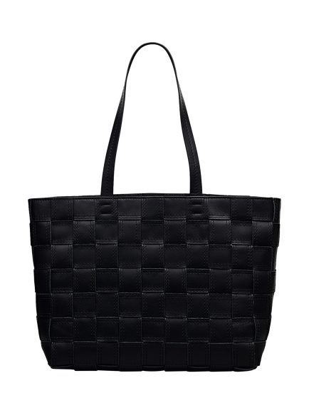 Radley Abbey Woven Leather Bag, Black - view 2, Black